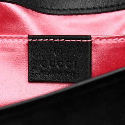 Gucci Velvet Matelasse Mini GG Marmont Shoulder Bag Black 6 of 13