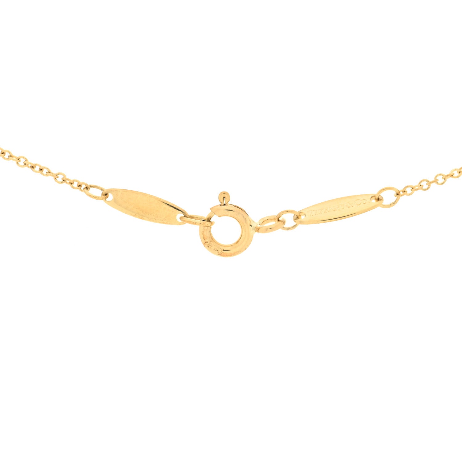 Tiffany 18K Yellow Gold Diamond .17ct Elsa Peretti Diamonds by the Yard Pendant Necklace 3 of 3