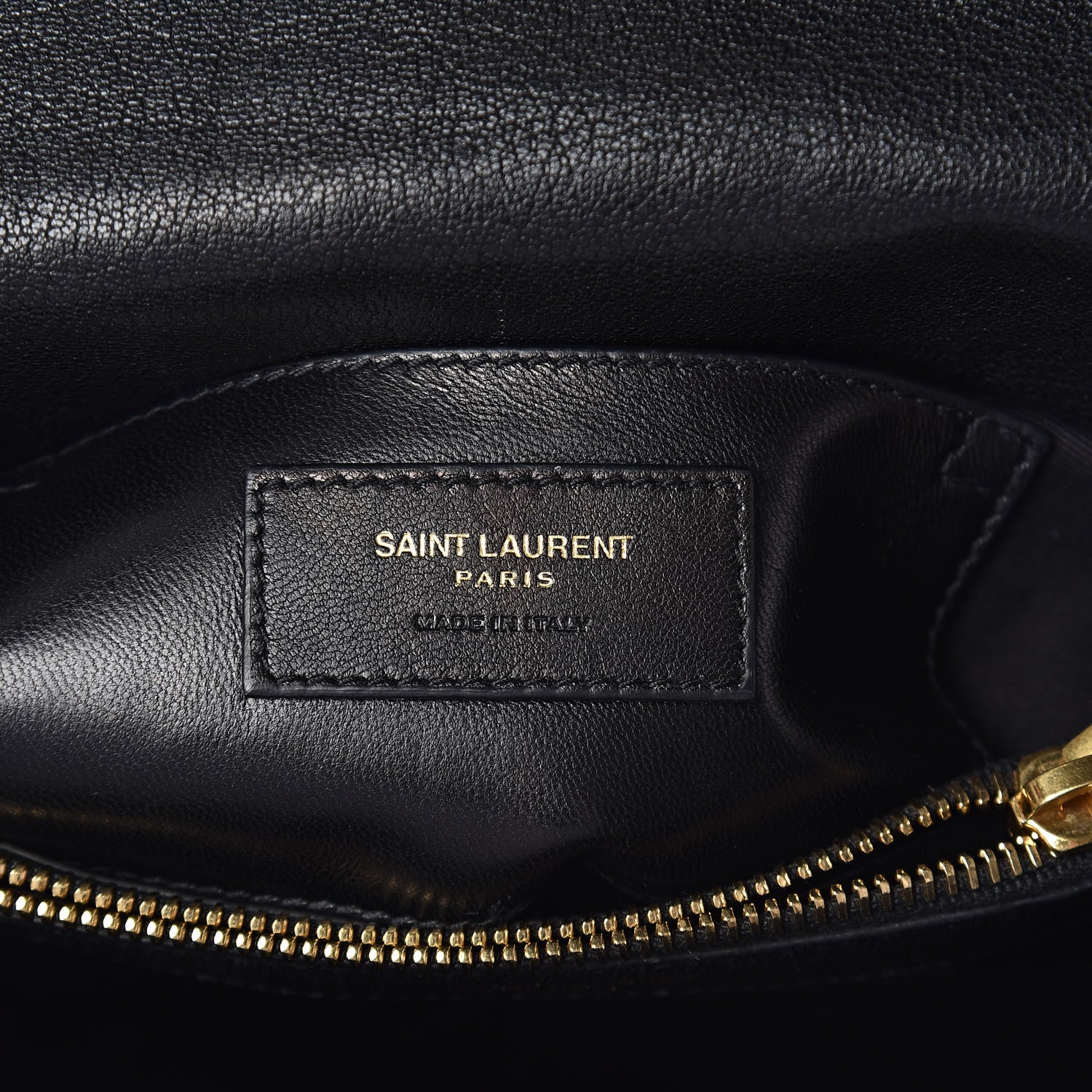 Saint Laurent Sheepskin Matelasse Chevron Monogram Medium College Bag Black 6 of 13
