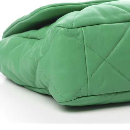 Chanel Goatskin Quilted Maxi 19 Flap Green 9 of 11