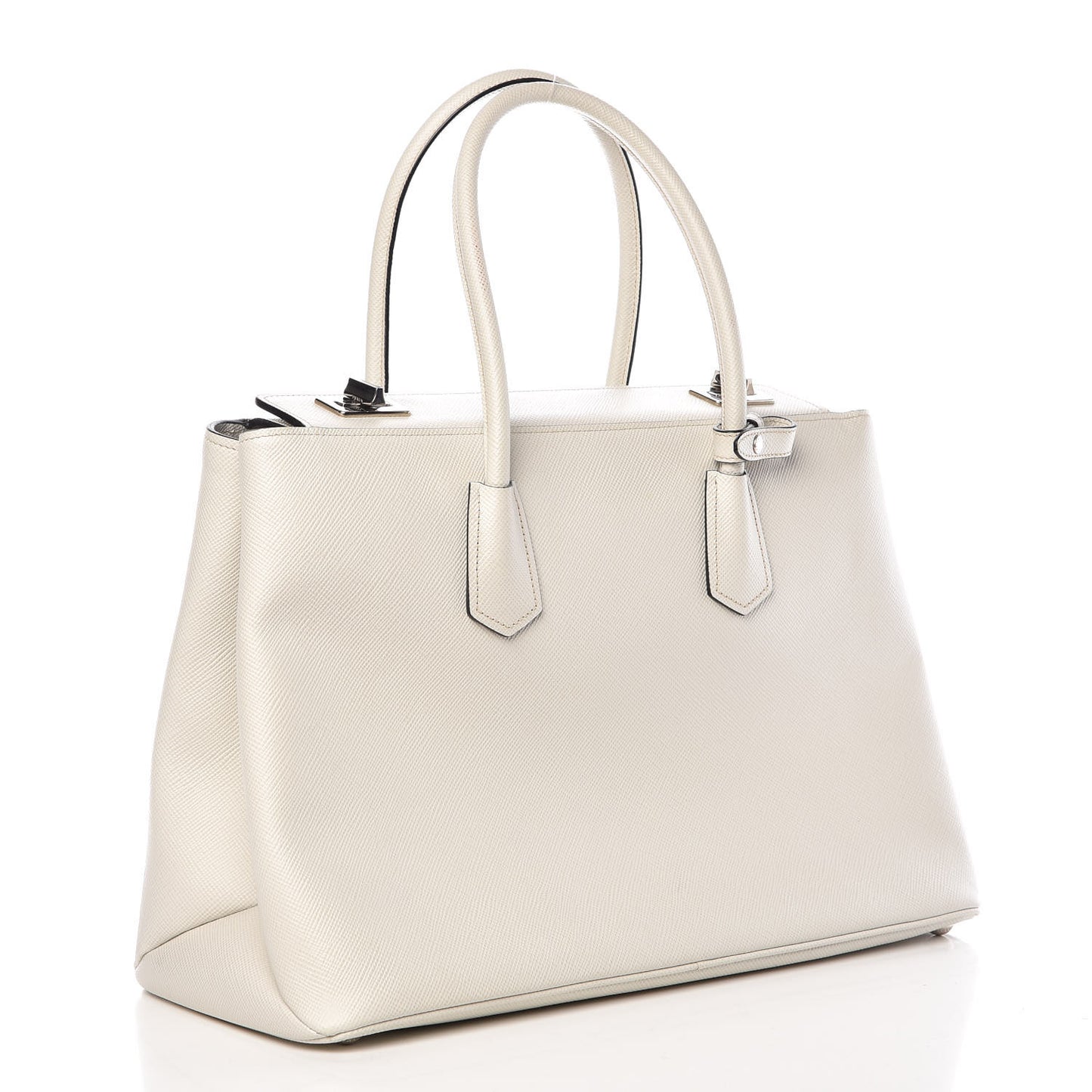 Saffiano Cuir Twin Tote Talco