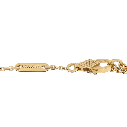 Van Cleef & Arpels 18K Yellow Gold Mother of Pearl Sweet Alhambra Bracelet 3 of 4
