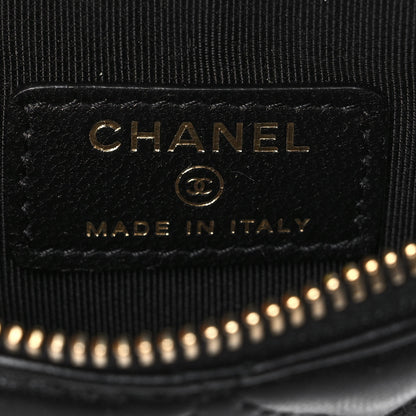 Chanel Lambskin Quilted Small No. 5 Cosmetic Case Black 6 of 11