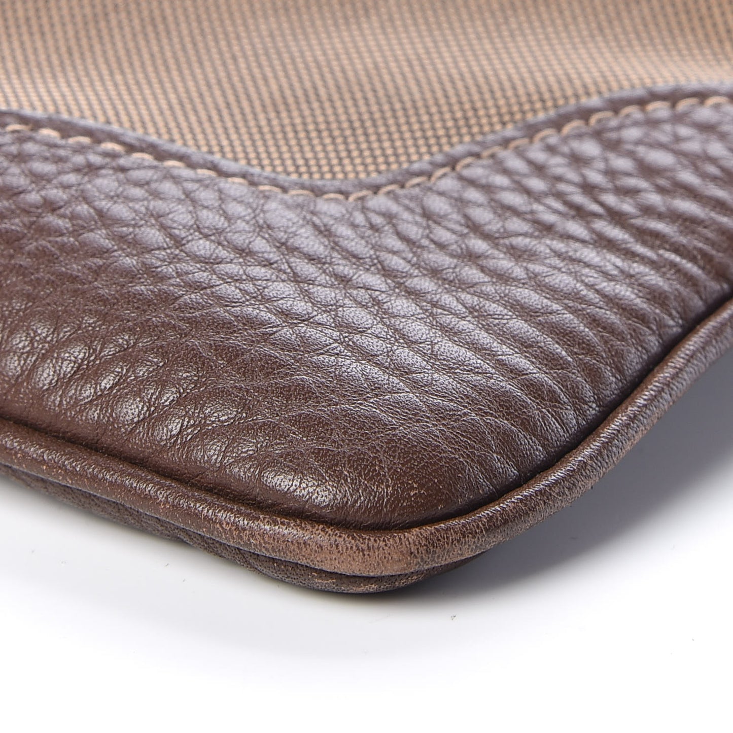 Jacquard Logo Small Flat Messenger Bag Brown