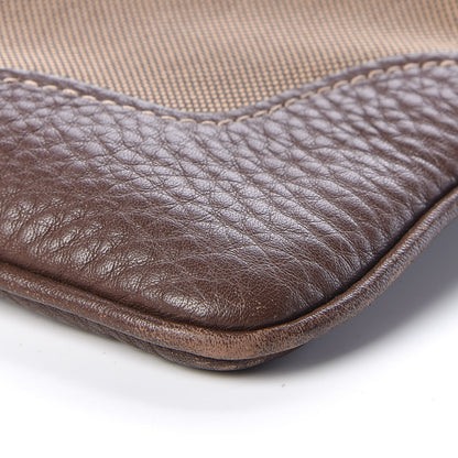 Prada Jacquard Logo Small Flat Messenger Bag Brown 9 of 9