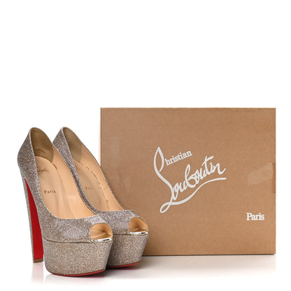 Christian Louboutin Glitter Fabric Altareva 160 Pumps 41 Gold 15 of 15