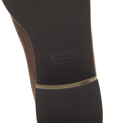 Gucci Velvet GG Monogram Thompson Derby Loafers 38 Vintage Cocoa Brown 7 of 9