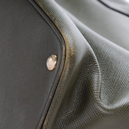 Prada Saffiano Cuir Top Handle Dome Tote Militare 8 of 10
