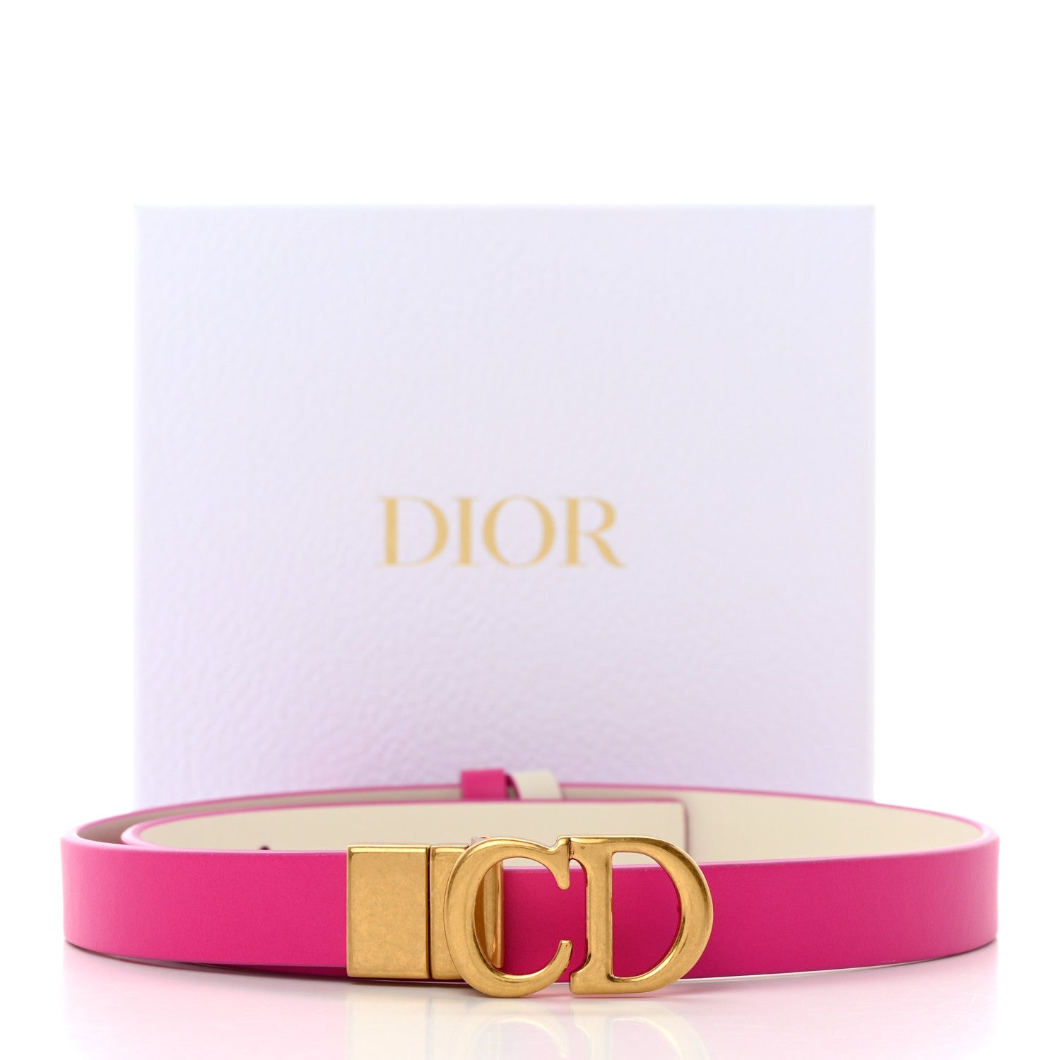 Christian Dior Calfskin Saddle Belt 70 28 Pink 8 of 8