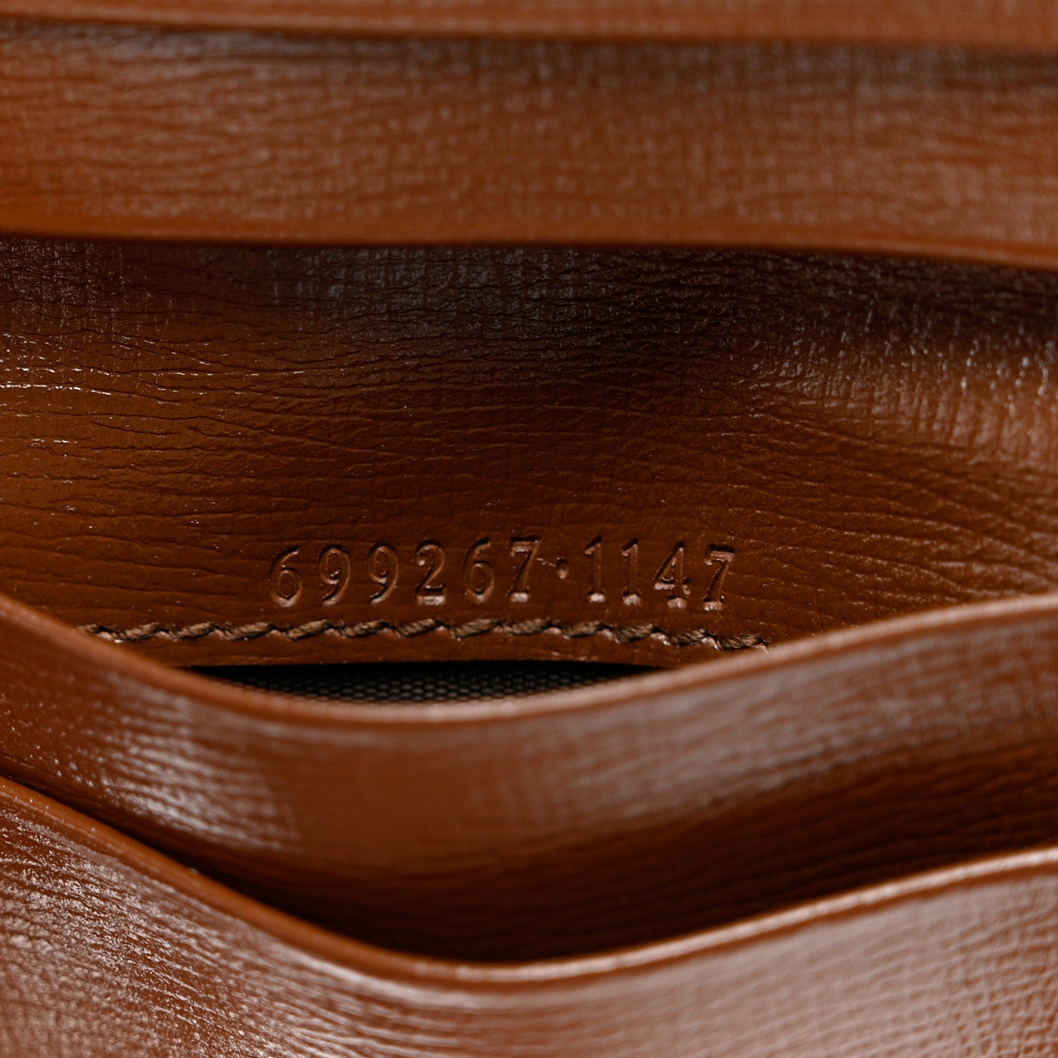 Gucci GG Supreme Monogram Azalea Calfskin Retro Interlocking G Card Case Beige Ebony Brown Sugar 6 of 7