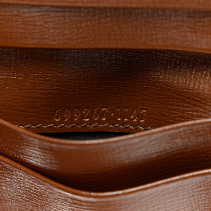Gucci GG Supreme Monogram Azalea Calfskin Retro Interlocking G Card Case Beige Ebony Brown Sugar 6 of 7