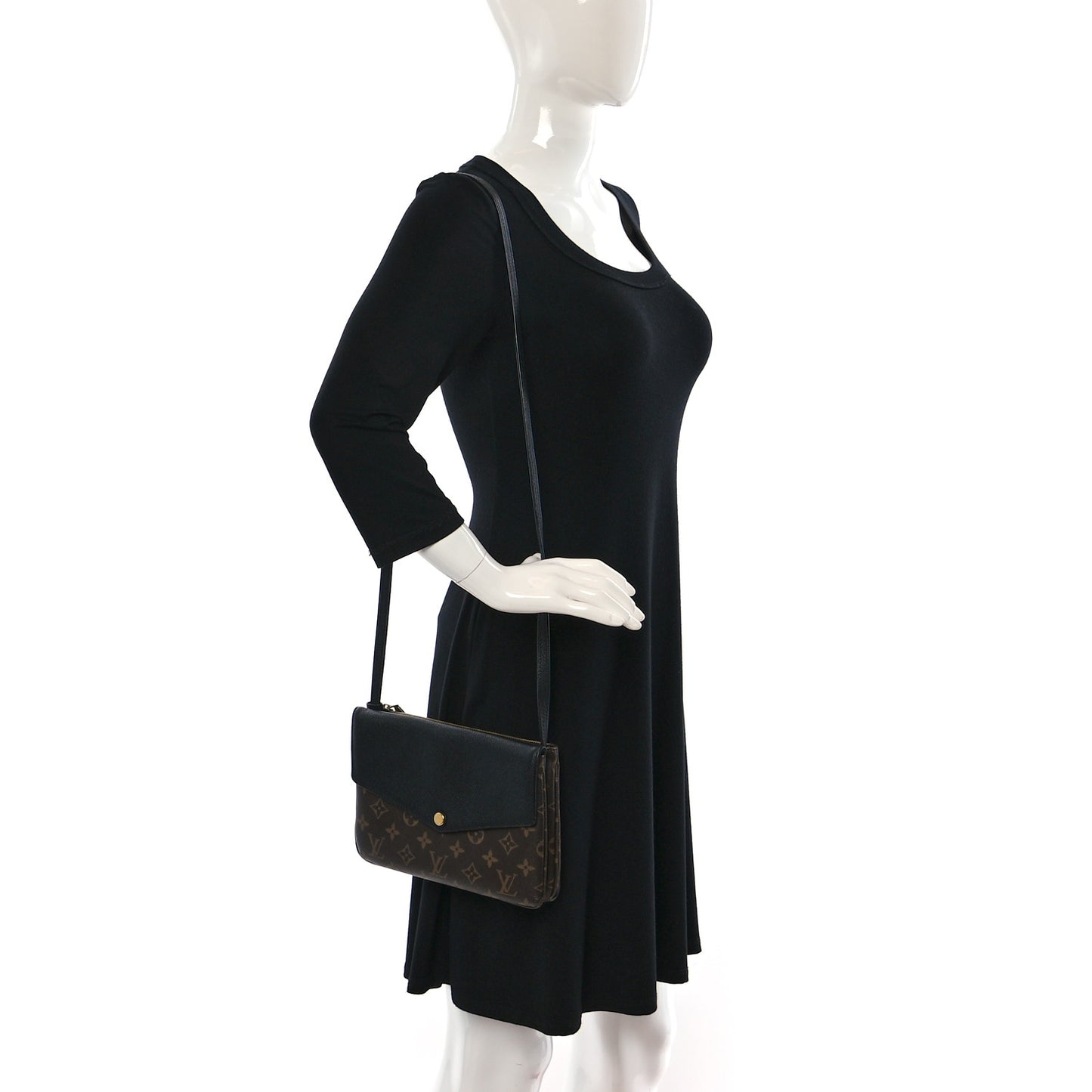 Monogram Twice Pochette Black