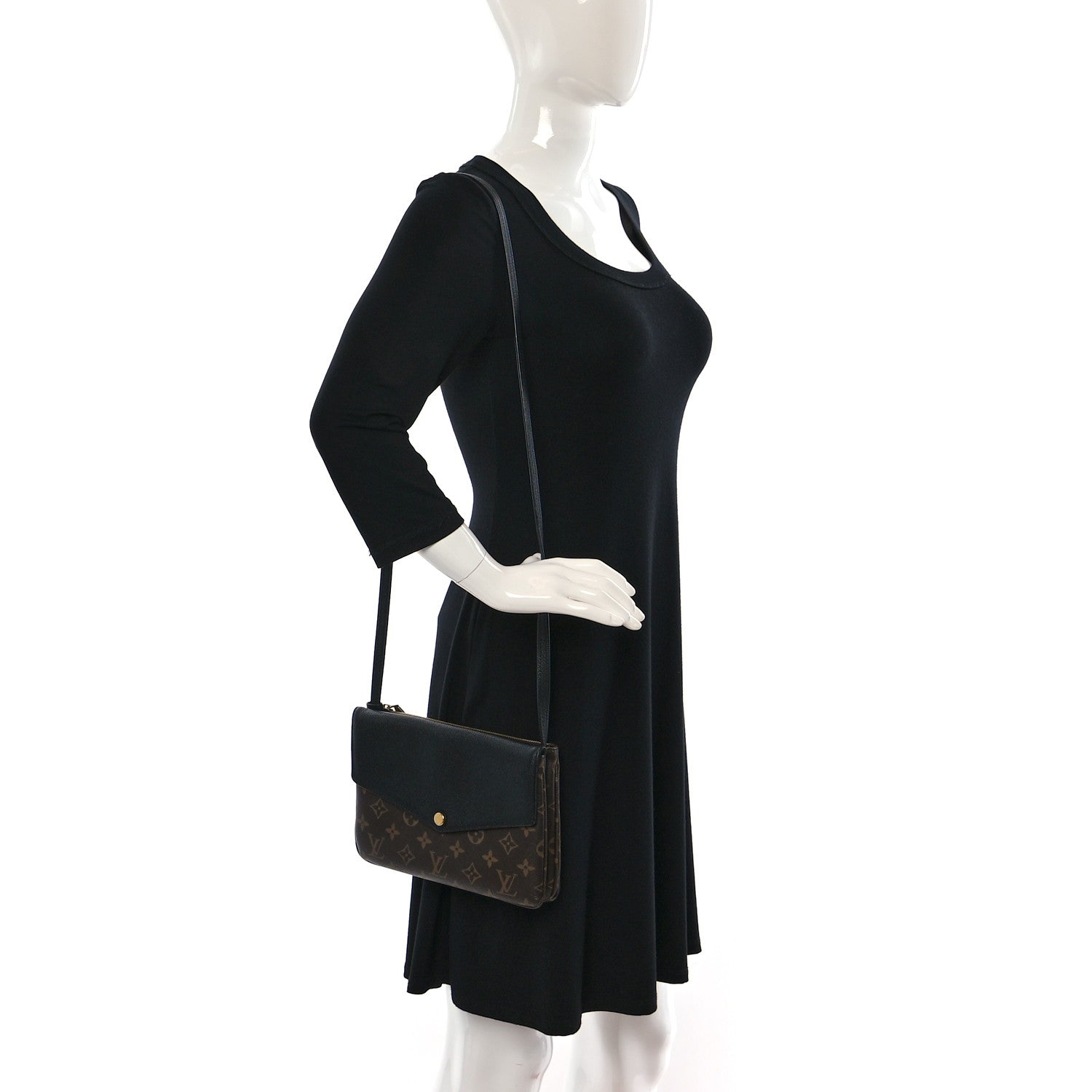 Louis Vuitton Monogram Twice Pochette Black 2 of 9