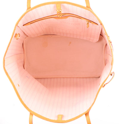 Louis Vuitton Damier Azur Neo Neverfull MM Rose Ballerine 5 of 9