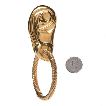 Gucci Metal Right Ear Accessory with Hoop Gold 2 of 5