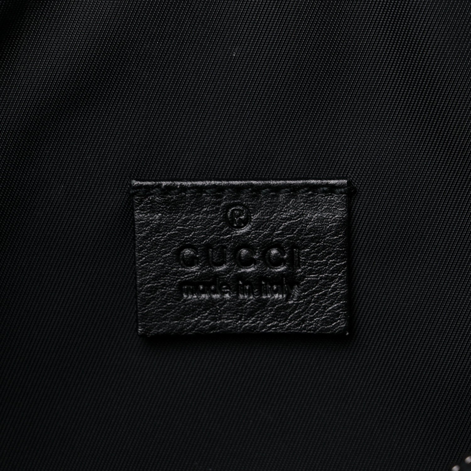 Gucci Nylon Guccissima Zip Top Pouch Black 6 of 12