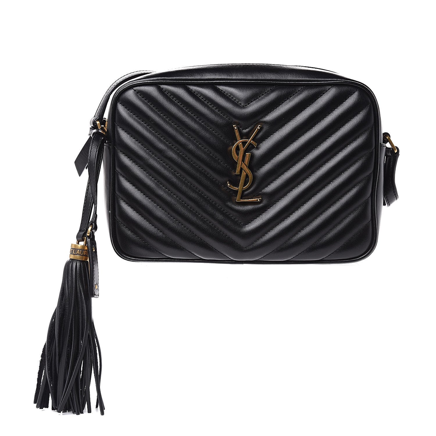 Saint Laurent Calfskin Matelasse Monogram Lou Camera Bag Black 1 of 13