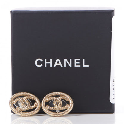 Chanel Twisted CC Earrings Light Gold 9 of 9