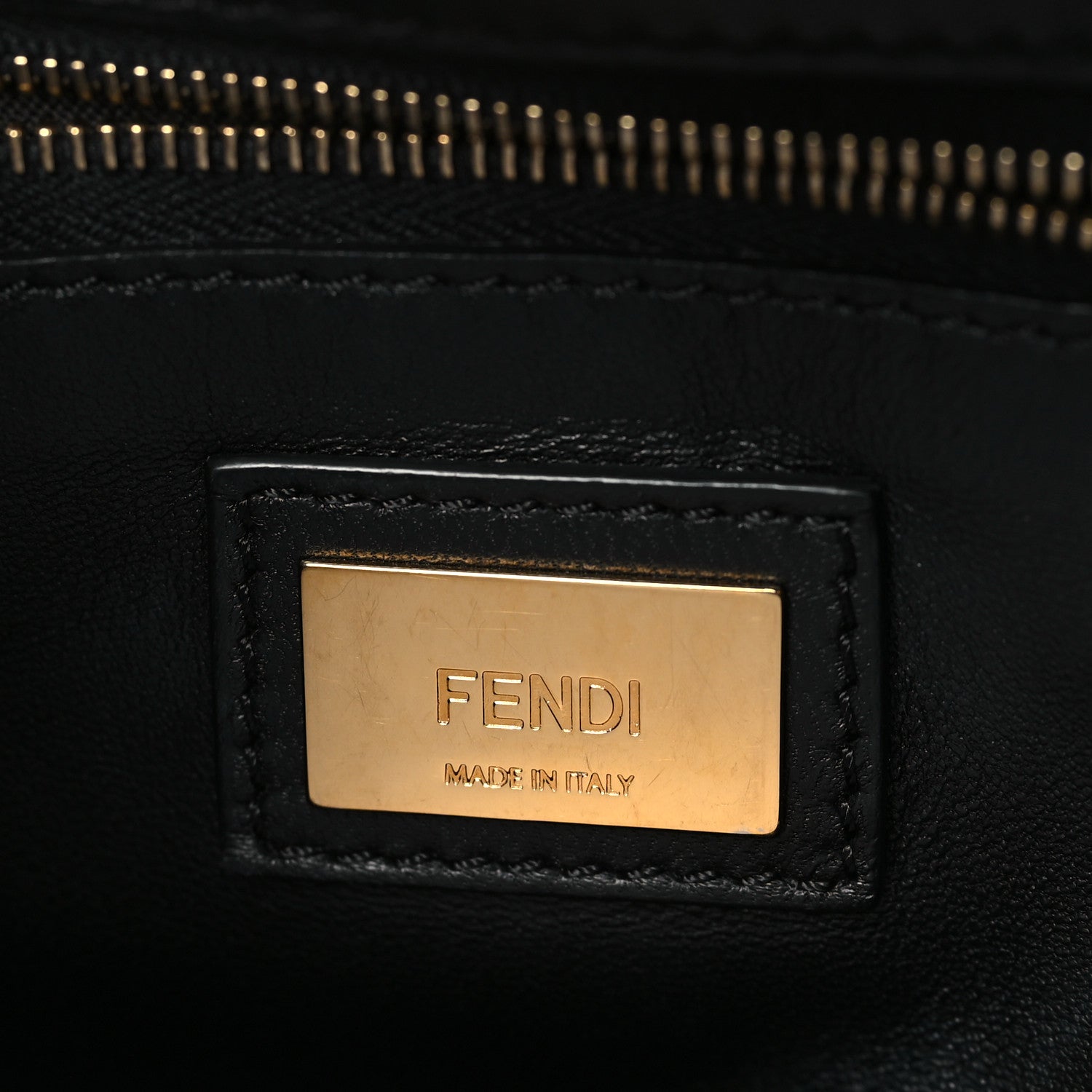 Fendi Nappa Mini Peekaboo Iconic Satchel Black 7 of 11