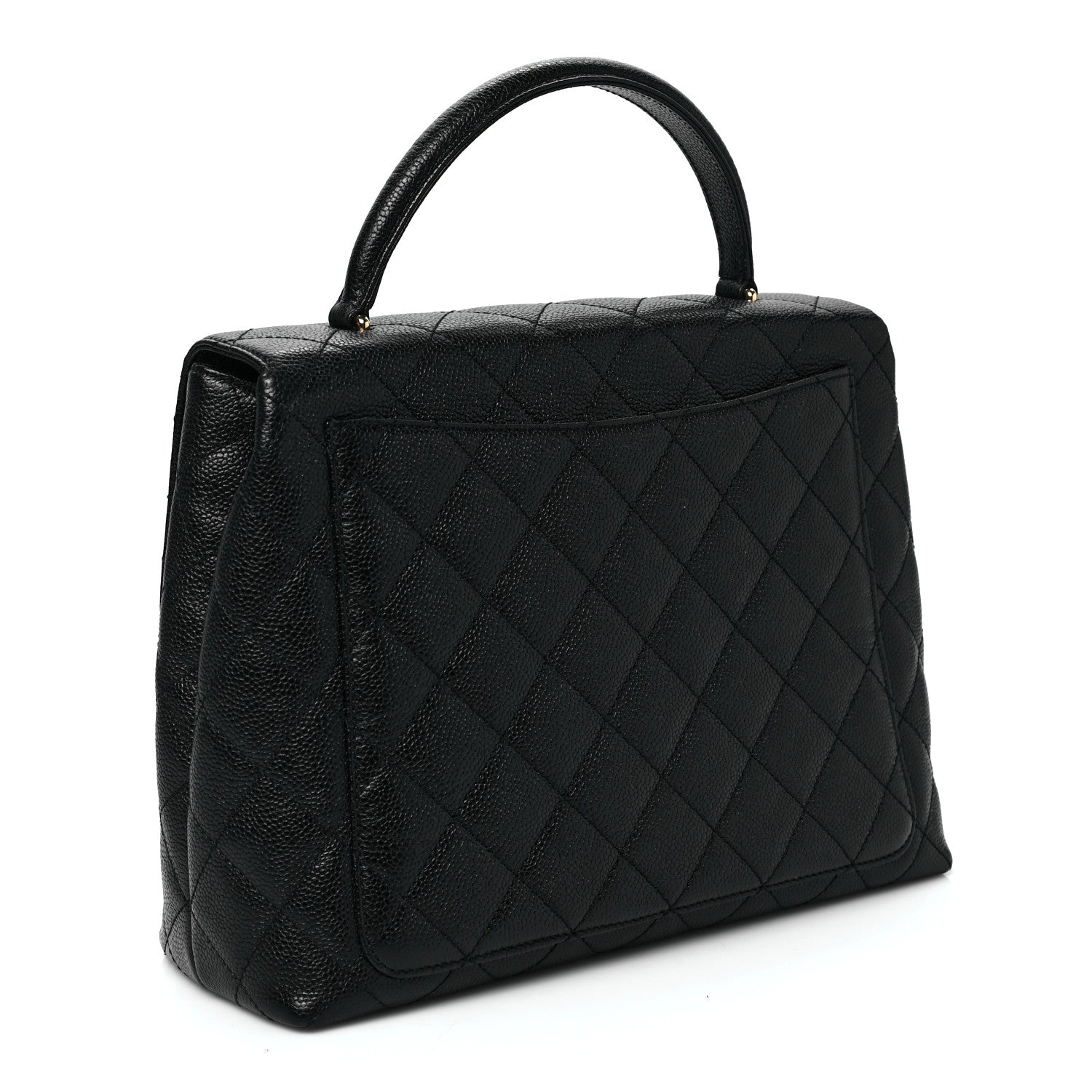 Chanel Caviar Quilted Jumbo Kelly Flap Black 3 of 10