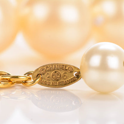Chanel Pearl Short Necklace Gold 3 of 5
