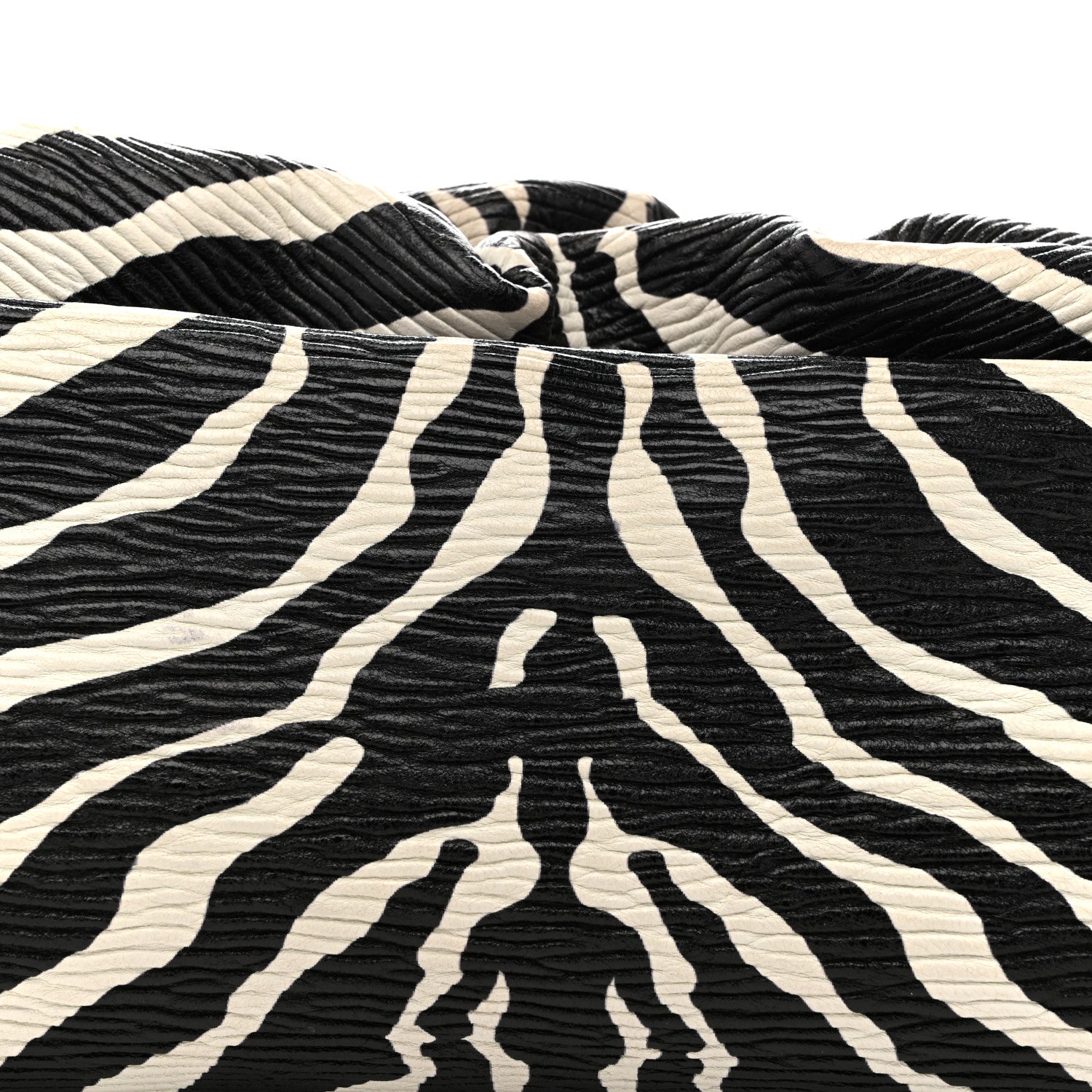 Bottega Veneta Nappa Zebra Print The Pouch Oversized Clutch White Black 8 of 13