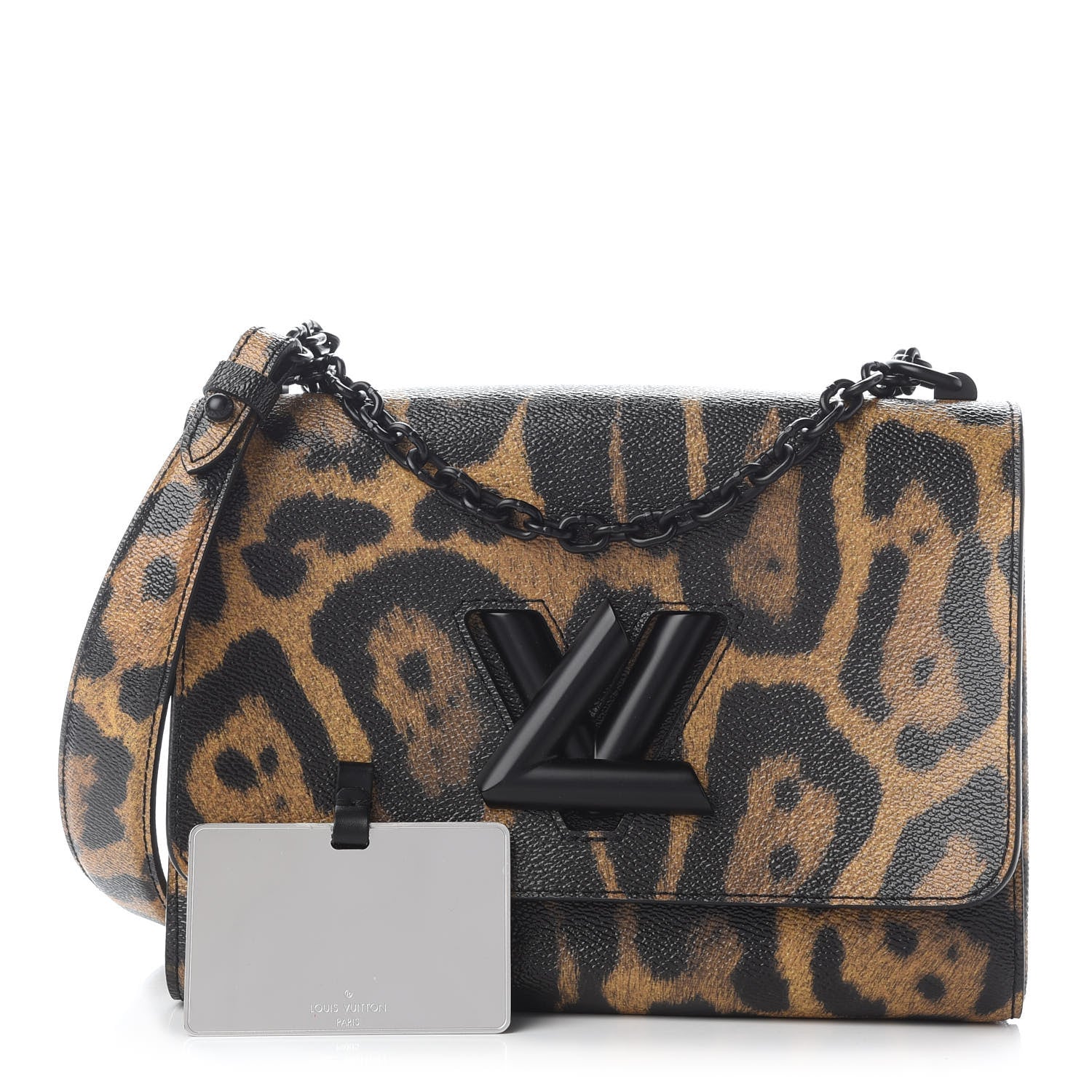 Louis Vuitton Calfskin Wild Animal Print Twist Shoulder Bag MM 1 of 9
