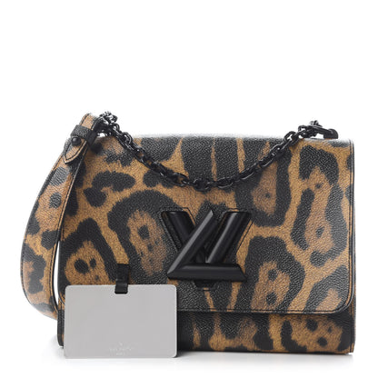Louis Vuitton Calfskin Wild Animal Print Twist Shoulder Bag MM 1 of 9