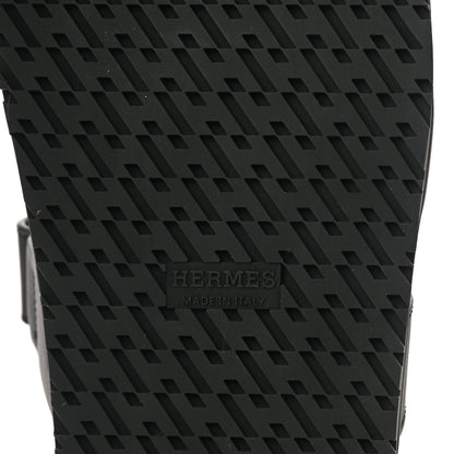 Hermes Calfskin Womens Chypre Sandals 38 Black 8 of 9