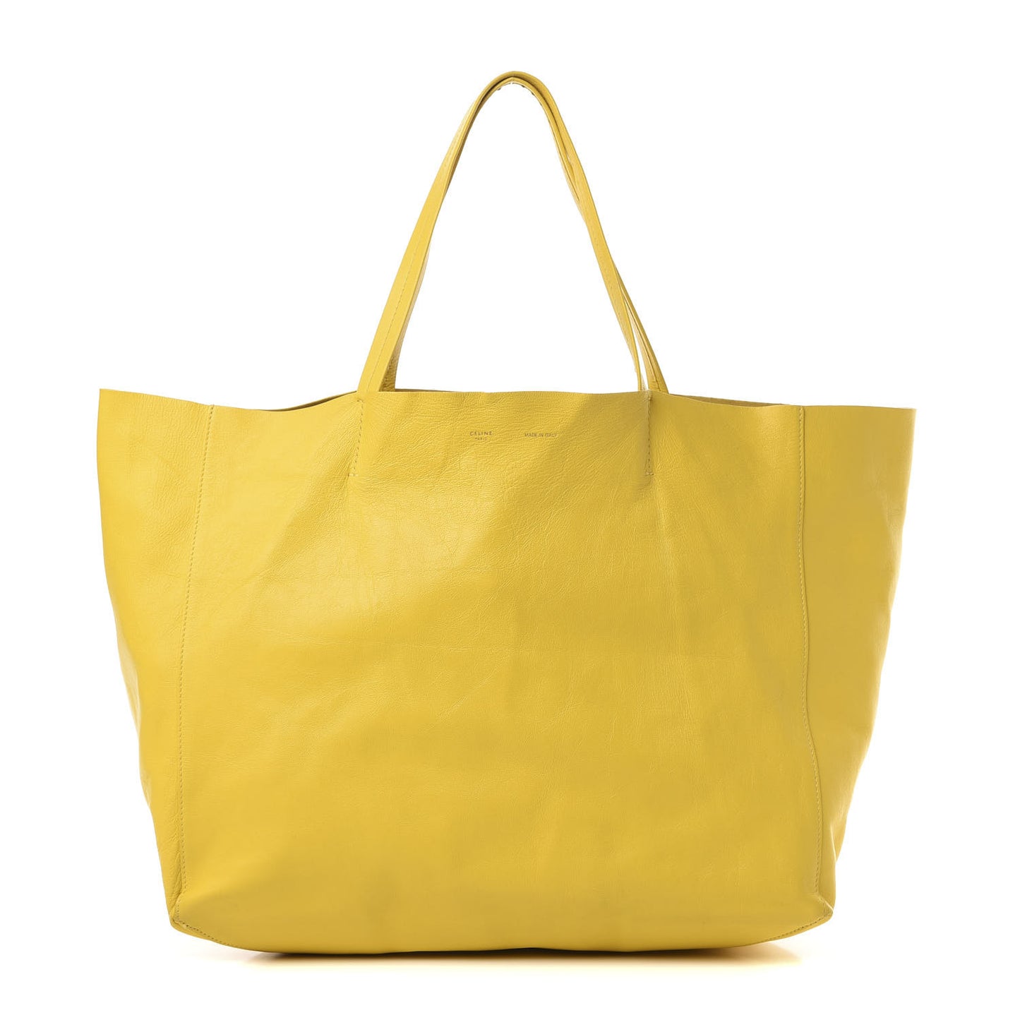 Lambskin Horizontal Cabas Sun Yellow