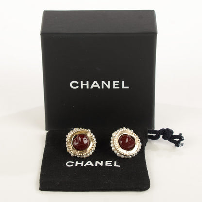 Chanel Gripoix Pearl Earrings Light Gold 4 of 6