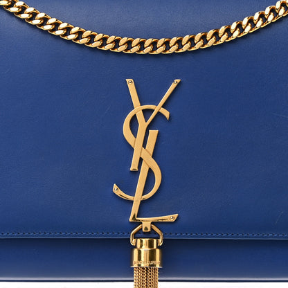 Saint Laurent Smooth Calfskin Medium Classic Monogram Kate Tassel Satchel Royal Blue 7 of 21
