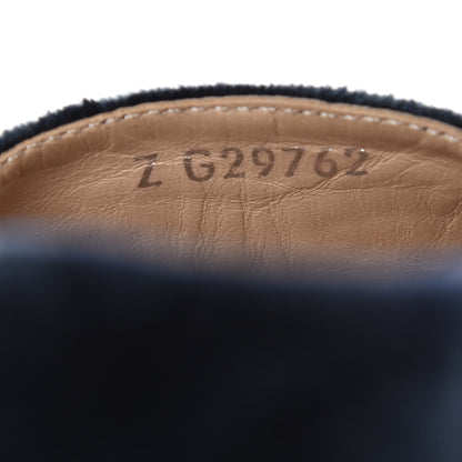 Chanel Velvet CC Espadrilles 38 Dark Navy Black 8 of 10