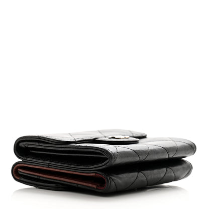 Chanel Lambskin Quilted Double Sided Wallet Black 4 of 13