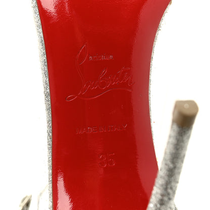Christian Louboutin Glitter PVC Un Bout 100 Pumps 35 Silver 8 of 12