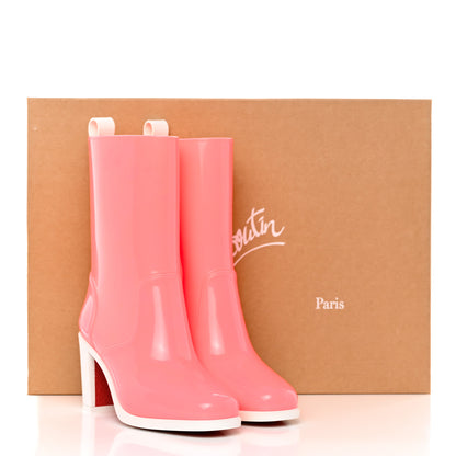 Christian Louboutin PVC Loubirain 70MM Rain Boots 37 Bubble Gum 9 of 9