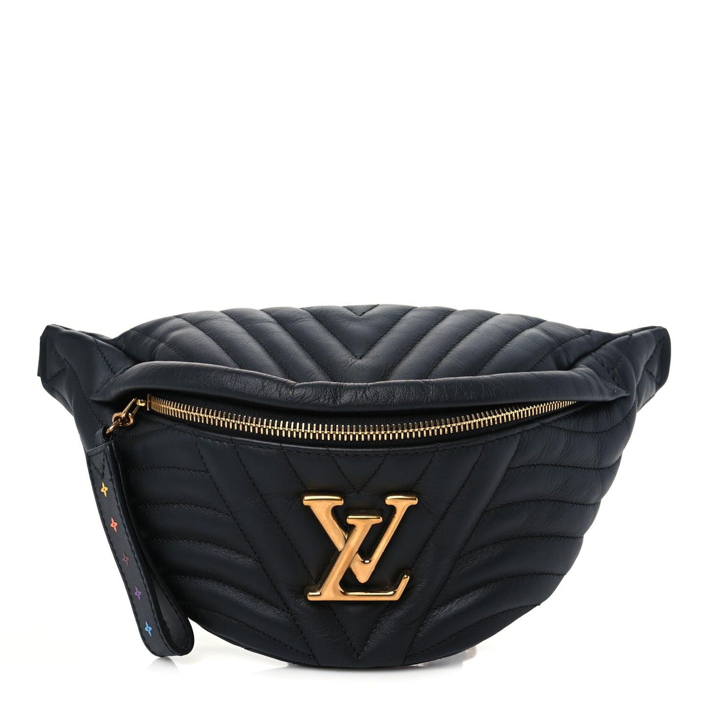 Calfskin Quilted New Wave Bumbag Black