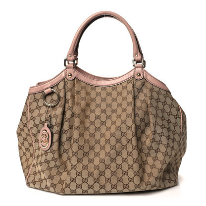 Gucci Monogram Large Sukey Tote Beige Pink 1 of 11