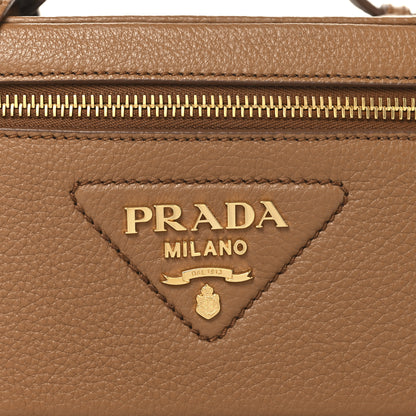 Prada Vitello Daino Mini Vanity Top Handle Bag Caramel 7 of 9
