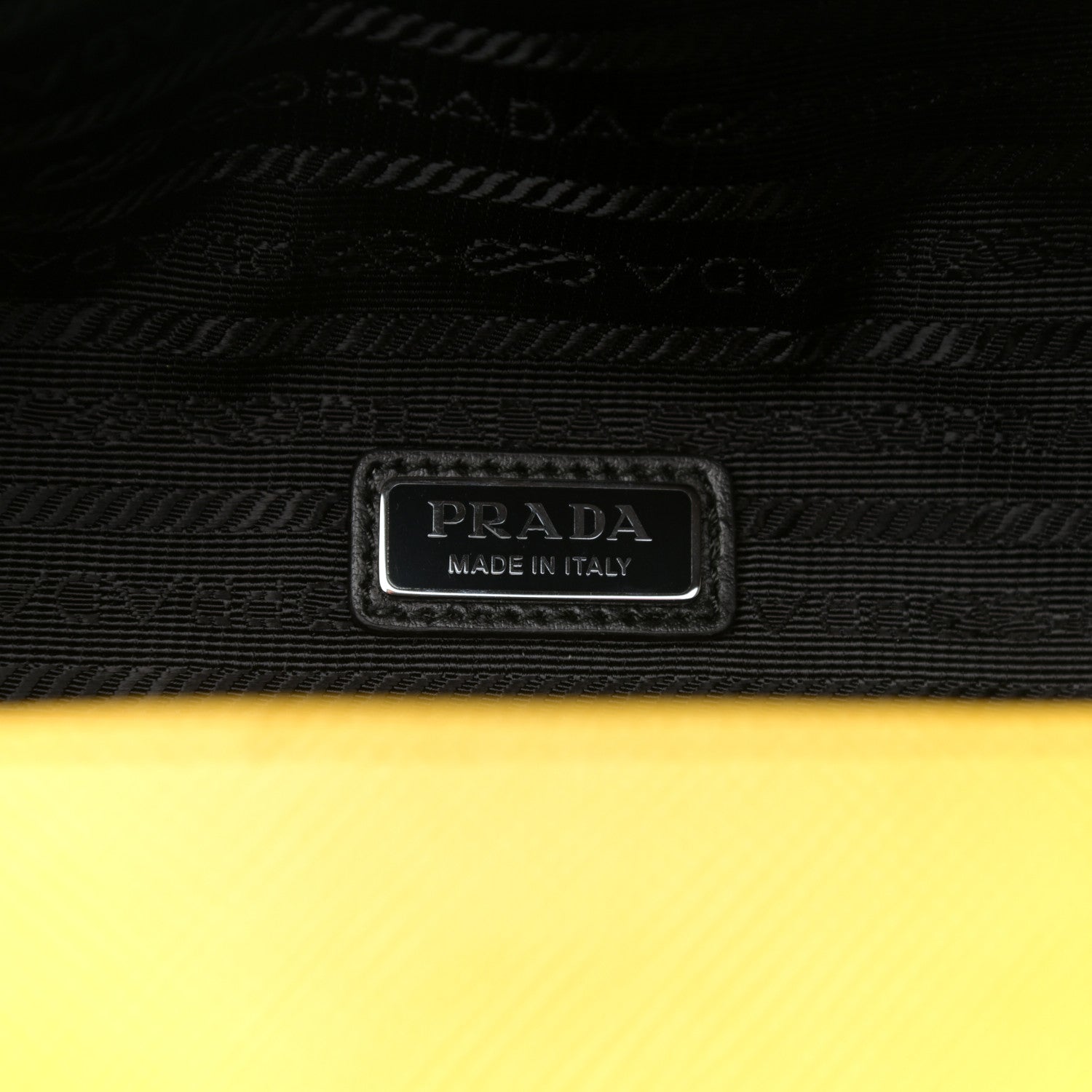 Prada Saffiano Triangle Shoulder Belt Bag Sunny Yellow 5 of 7
