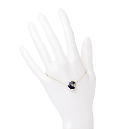 Cartier 18K Yellow Gold Diamond Lapis Lazuli Amulette de Cartier Bracelet 2 of 6