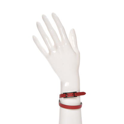 Hermes Epsom Behapi Double Tour Bracelet XS Rouge Casaque Etain 2 of 8