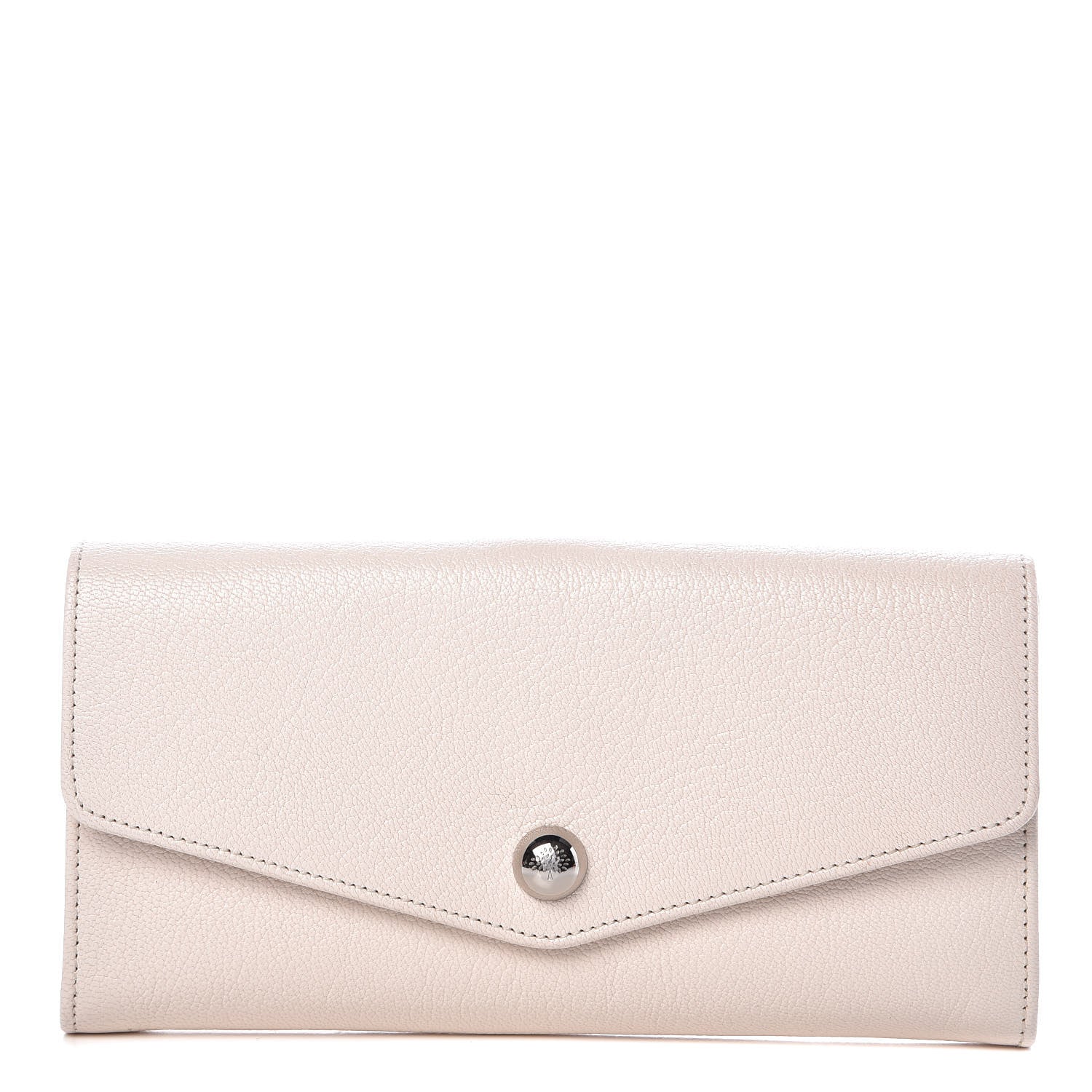 Mulberry Glossy Goatskin Dome Rivet Continental Wallet Cream 1 of 8