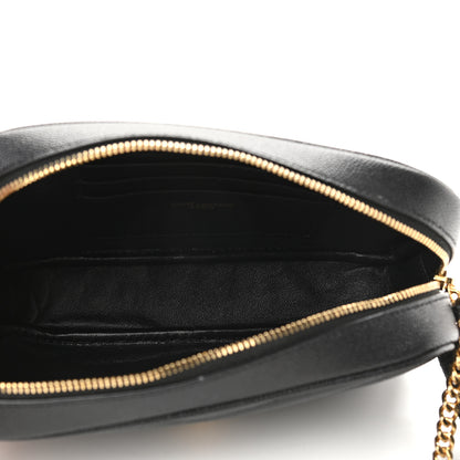 Saint Laurent Grain De Poudre Matelasse Monogram Mini Lou Camera Bag Black 5 of 8