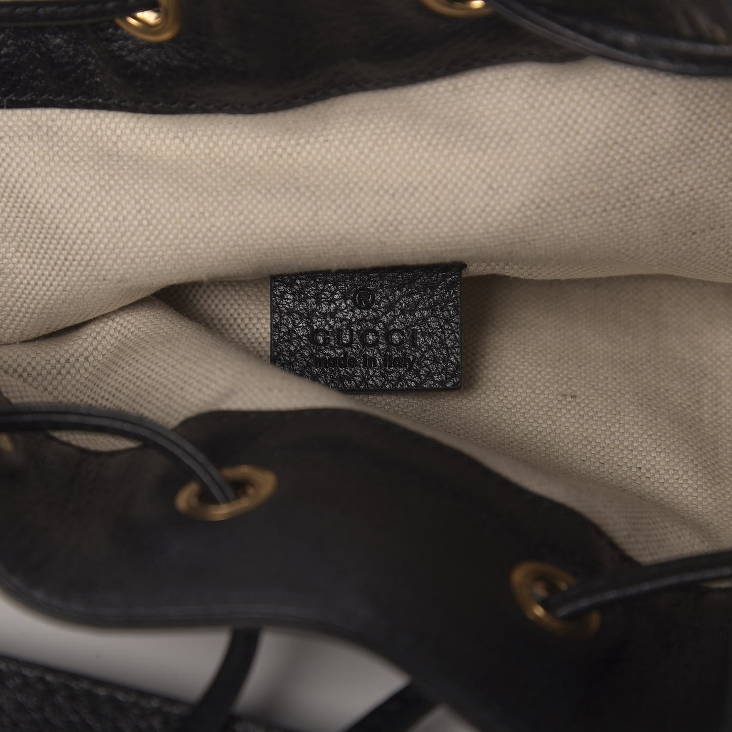 Velvet GG Monogram Web Bucket Bag Blue Beige