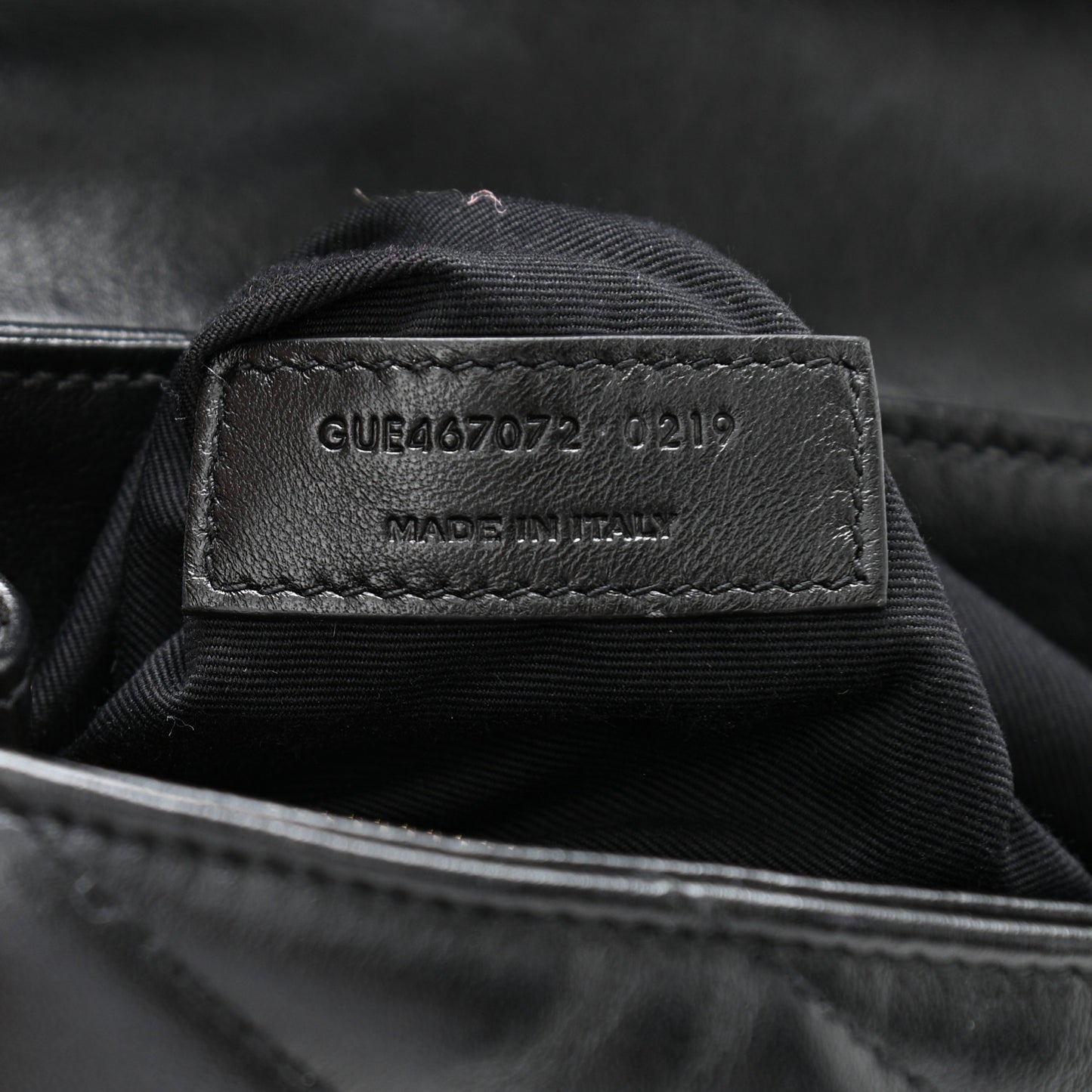 Calfskin Y Quilted Monogram Toy Loulou Crossbody Bag Black
