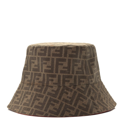 Fendi Technical Fabric FF Reversible Bucket Hat L Tobacco Red 1 of 13