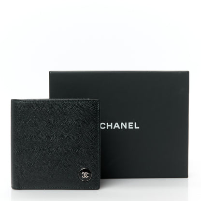 Chanel Caviar CC Button Bi-Fold Wallet Black 11 of 11