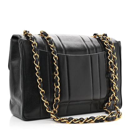 Chanel Lambskin Vertical Quilt Jumbo Single Flap Black 3 of 14