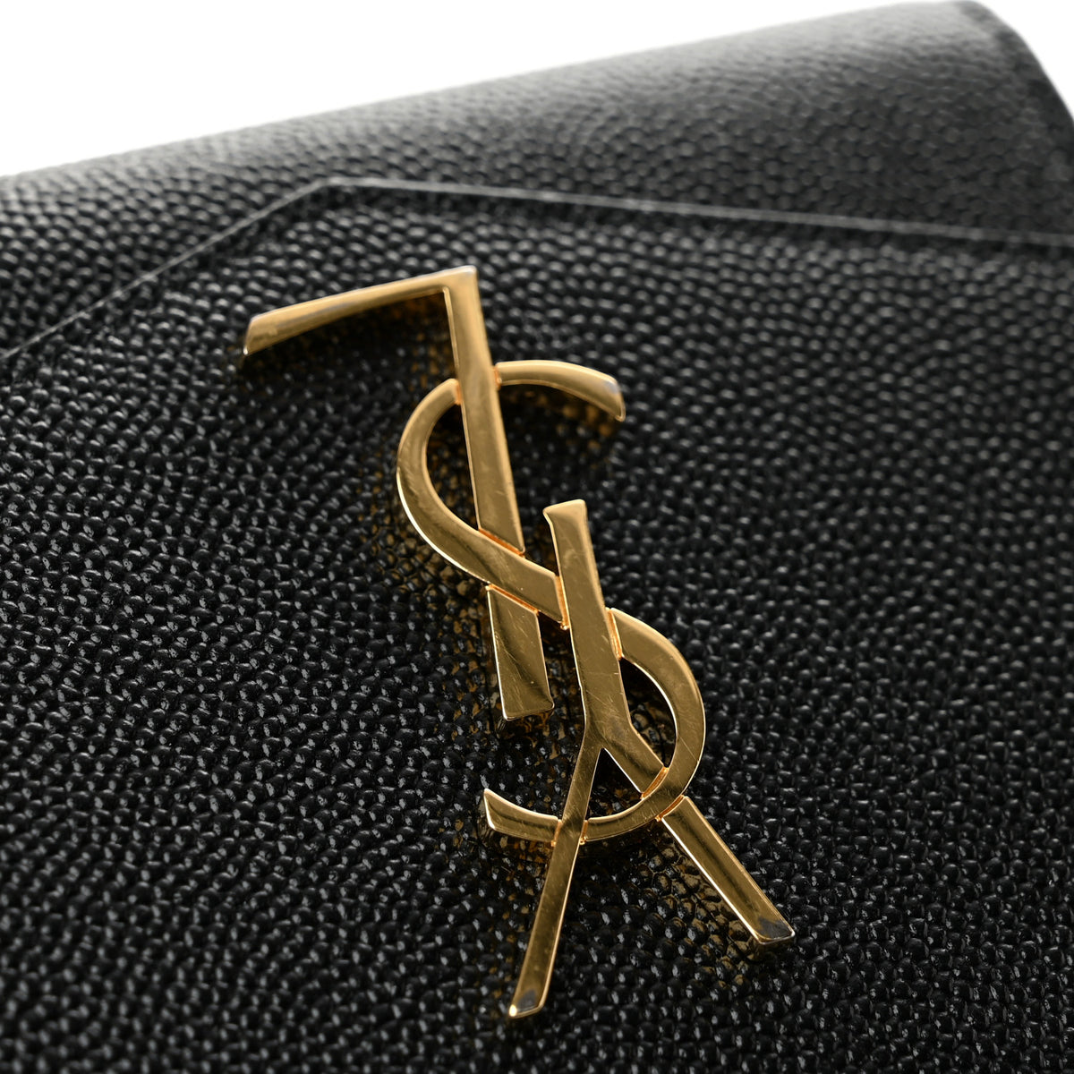 Saint Laurent Grain De Poudre Monogram Bi-Fold Wallet Black 10 of 13
